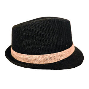 Something Special Fedora Hat Black with tan band M/L